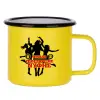 Metallic enamel MATT Yellow cup 360ml