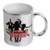 Mug ceramic, silver mirror, 330ml