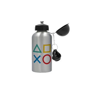 Gaming Symbols, Metallic water jug, Silver, aluminum 500ml