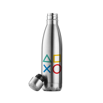 Gaming Symbols, Μεταλλικό παγούρι θερμός Inox (Stainless steel), διπλού τοιχώματος, 500ml
