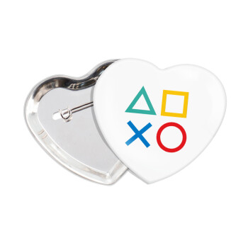 Gaming Symbols, Κονκάρδα παραμάνα καρδιά (57x52mm)