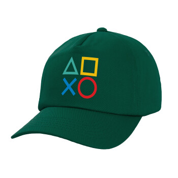 Gaming Symbols, Twill Καπέλο παιδικό Bottle Green (100% ΒΑΜΒΑΚΕΡΟ, ΠΑΙΔΙΚΟ, UNISEX)