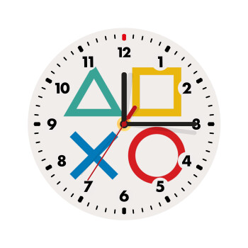 Gaming Symbols, Wooden wall clock (20cm)