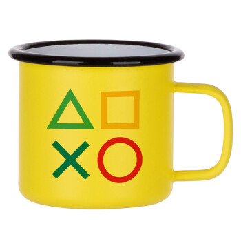 Gaming Symbols, Metallic enamel MATT Yellow cup 360ml