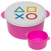 Gaming Symbols, ΡΟΖ παιδικό δοχείο φαγητού (lunchbox) πλαστικό (BPA-FREE) Lunch Βox M16 x Π16 x Υ8cm
