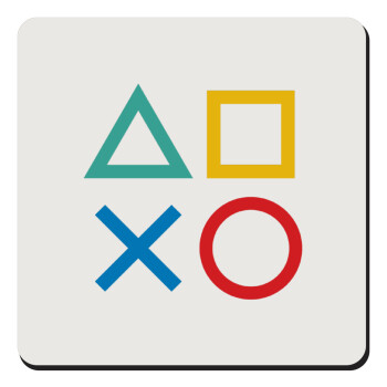 Gaming Symbols, Τετράγωνο μαγνητάκι ξύλινο 9x9cm