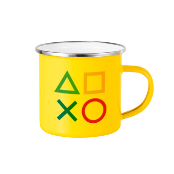 Gaming Symbols, Yellow Enamel Metallic Cup 360ml