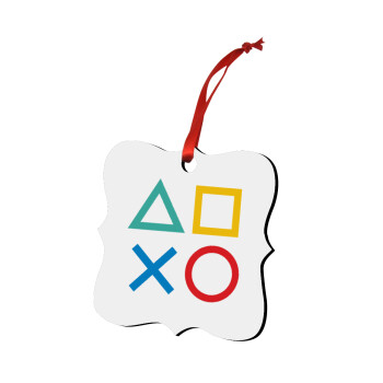 Gaming Symbols, Christmas ornament polygon wooden 7.5cm