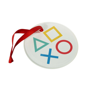 Gaming Symbols, Χριστουγεννιάτικο στολίδι γυάλινο 9cm