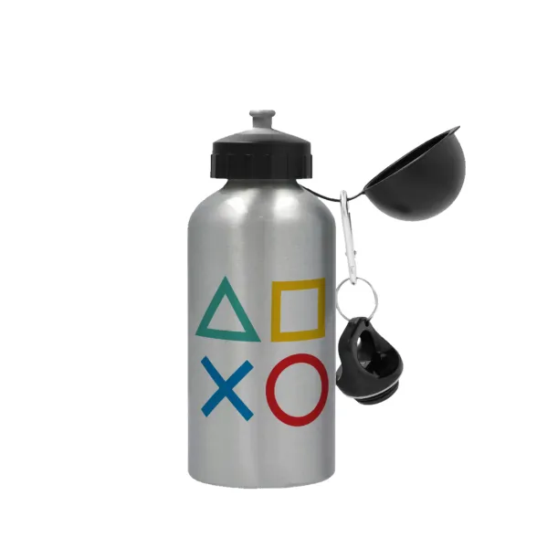 Gaming Symbols — Metallic water jug, Silver, aluminum 500ml