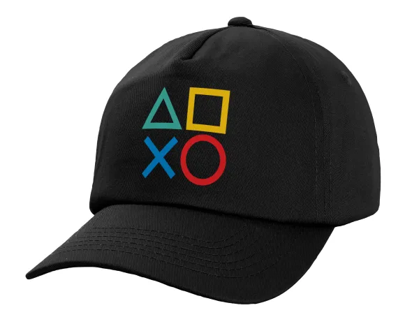 Gaming Symbols — Καπέλο Ενηλίκων Baseball, 100% Βαμβακερό,  Μαύρο (ΒΑΜΒΑΚΕΡΟ, ΕΝΗΛΙΚΩΝ, UNISEX, ONE SIZE)