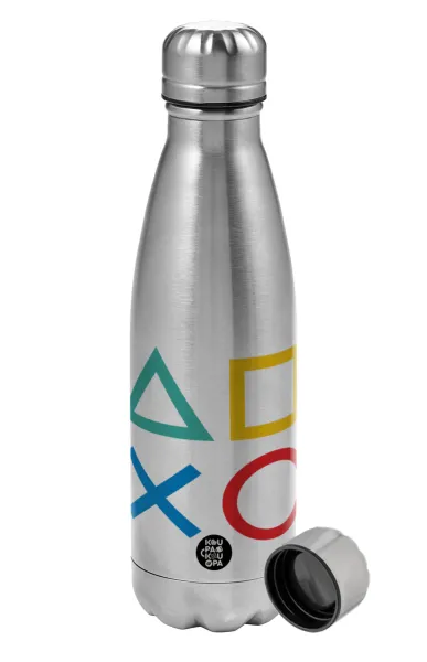 Gaming Symbols — Metallic water bottle, stainless steel, 750ml