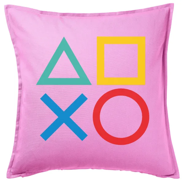 Gaming Symbols — Sofa cushion Pink 50x50cm includes filling