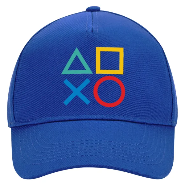 Gaming Symbols — Ultimate Adult Hat BLUE, (100% COTTON DRILL, ADULT, UNISEX, ONE SIZE)