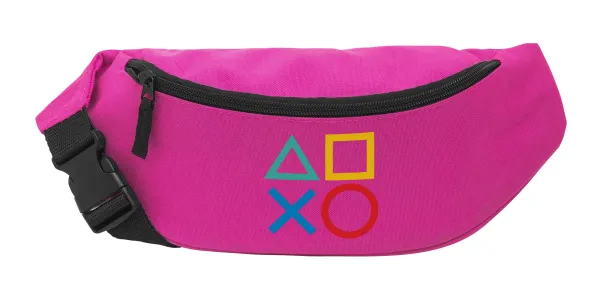 Gaming Symbols — Unisex waist bag (banana) in PINK color with 2 pockets