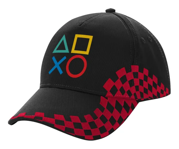 Gaming Symbols — Adult Cap RACING Ultimate Black/Red, (100% COTTON DRILL, ADULT, UNISEX, ONE SIZE)