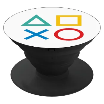 Gaming Symbols, Phone Holders Stand  Black Hand-held Mobile Phone Holder