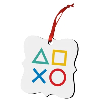 Gaming Symbols, Christmas ornament polygon wooden 7.5cm