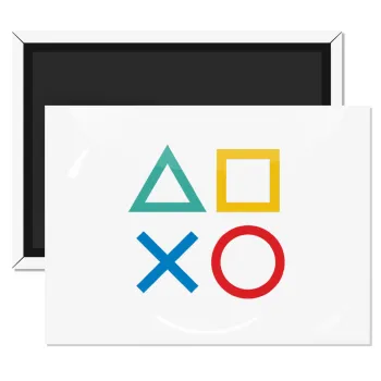 Gaming Symbols, Ορθογώνιο μαγνητάκι ψυγείου διάστασης 9x6cm