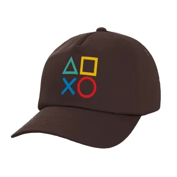 Gaming Symbols, Καπέλο Ενηλίκων Baseball, 100% Βαμβακερό, Chocolate, Καφέ (ΒΑΜΒΑΚΕΡΟ, ΕΝΗΛΙΚΩΝ, UNISEX, ONE SIZE)