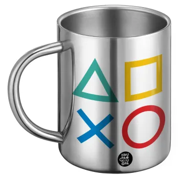 Gaming Symbols, Ανοξείδωτη Μεταλλική Κούπα 450ml - Διπλού Τοιχώματος