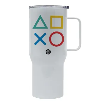 Gaming Symbols, Tumbler με καπάκι, διπλού τοιχώματος (θερμό) 750L