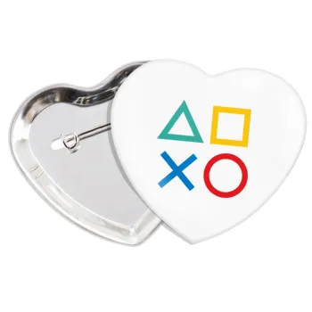 Gaming Symbols, Κονκάρδα παραμάνα καρδιά (57x52mm)