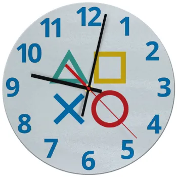 Gaming Symbols, Ρολόι τοίχου γυάλινο (30cm)