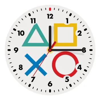 Gaming Symbols, Ρολόι τοίχου ξύλινο (20cm)