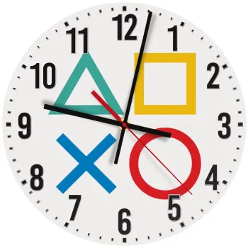 Gaming Symbols, Ρολόι τοίχου ξύλινο (30cm)