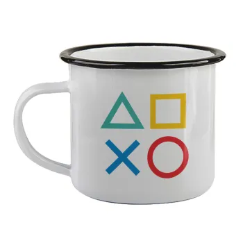 Gaming Symbols, Κούπα εμαγιέ με μαύρο χείλος 360ml