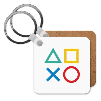 Gaming Symbols, Μπρελόκ Ξύλινο τετράγωνο MDF