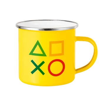 Gaming Symbols, Κούπα Μεταλλική εμαγιέ Κίτρινη 360ml