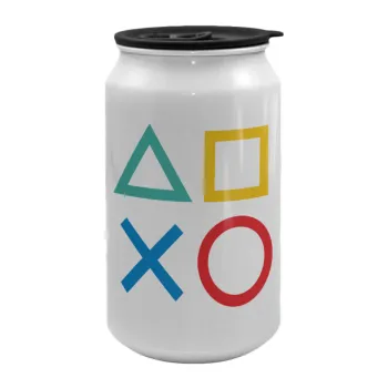 Gaming Symbols, Κούπα ταξιδιού μεταλλική με καπάκι (tin-can) 500ml