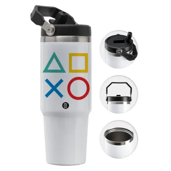 Gaming Symbols, Θερμός Ανοξείδωτο 30oz με χερούλι