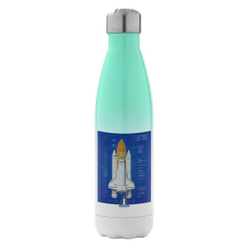 Nasa Space Shuttle, Metal mug thermos Green/White (Stainless steel), double wall, 500ml
