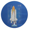 Nasa Space Shuttle, Επιφάνεια κοπής γυάλινη στρογγυλή (30cm)