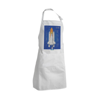 Nasa Space Shuttle, Adult Chef Apron (with sliders and 2 pockets)