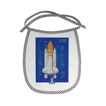 Nasa Space Shuttle, Σαλιάρα μωρού αλέκιαστη με κορδόνι Μαύρη