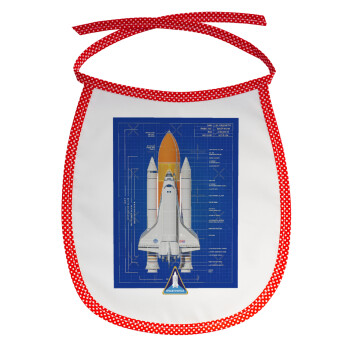 Nasa Space Shuttle, Σαλιάρα μωρού αλέκιαστη με κορδόνι Κόκκινη