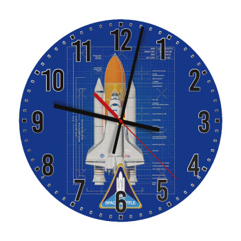 Nasa Space Shuttle, Ρολόι τοίχου ξύλινο (30cm)