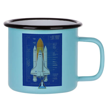 Nasa Space Shuttle, Κούπα Μεταλλική εμαγιέ ΜΑΤ σιέλ 360ml