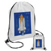 Nasa Space Shuttle, Τσάντα πουγκί με μαύρα κορδόνια 45χ35cm (1 τεμάχιο)
