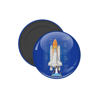 Nasa Space Shuttle, Μαγνητάκι ψυγείου στρογγυλό διάστασης 5cm