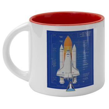 Nasa Space Shuttle, Κούπα κεραμική 400ml Λευκή/Κόκκινη