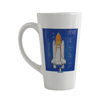 Nasa Space Shuttle, Κούπα κωνική Latte Μεγάλη, κεραμική, 450ml