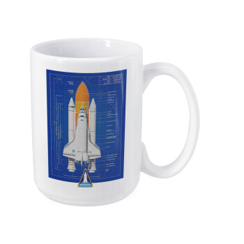 Nasa Space Shuttle, Κούπα Mega, κεραμική, 450ml