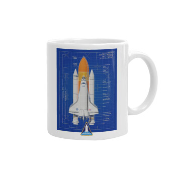 Nasa Space Shuttle, Ceramic coffee mug, 330ml (1pcs)