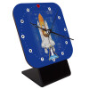 Quartz Wooden table clock with hands (10cm)