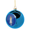 Blue Christmas tree ball ornament 8cm